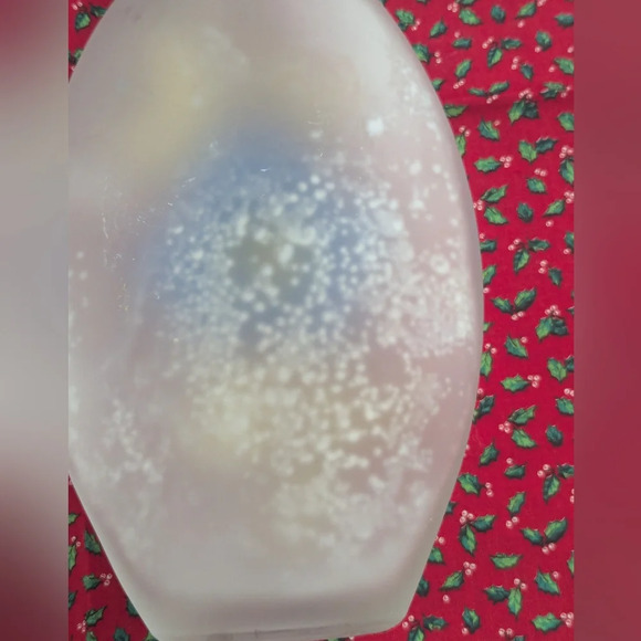 Murano Glass Vase Decanter Set- Handpainted- Italy- Frosted Glass- Vintage- Tall - Picture 5 of 8